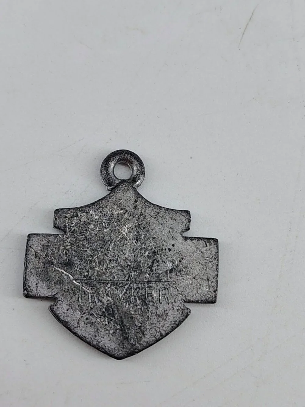 Vintage Kawasaki Bar & Shield Logo Metal Charm Pendant Keychain Fob